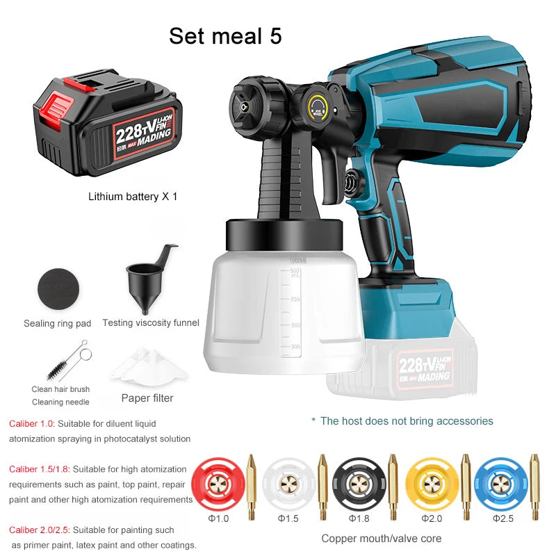 1000ML Electric Mini Spray Gun Lithium Battery Portable Household Latex Paint Painted Sprayer Adjustable Flow Rate Electric Tool - Image 11