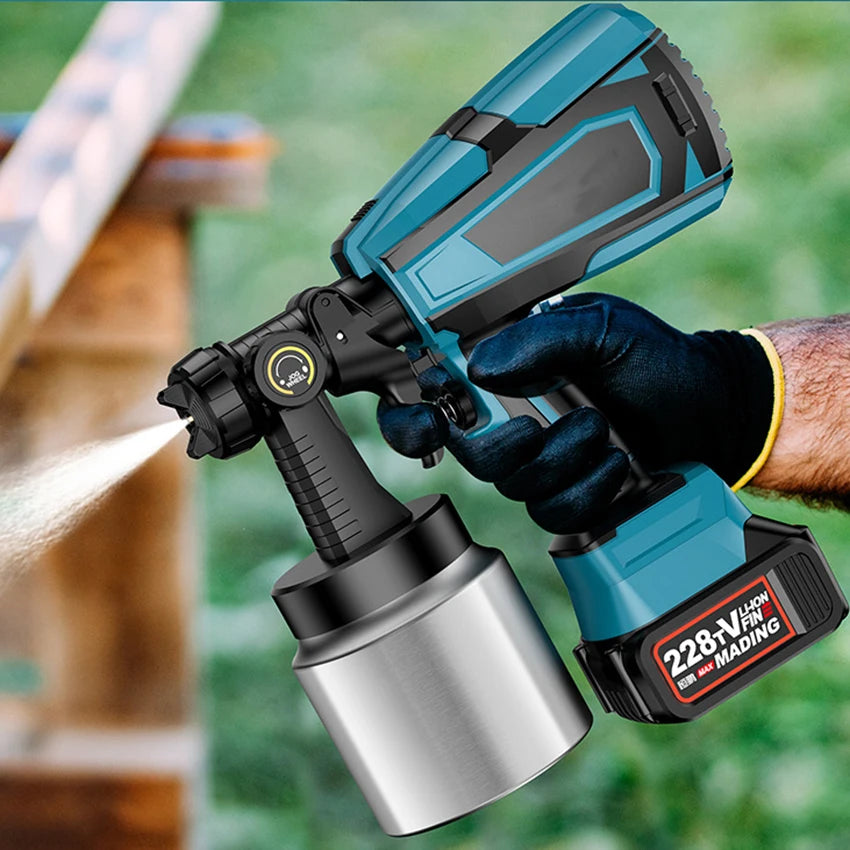 1000ML Electric Mini Spray Gun Lithium Battery Portable Household Latex Paint Painted Sprayer Adjustable Flow Rate Electric Tool - Image 4