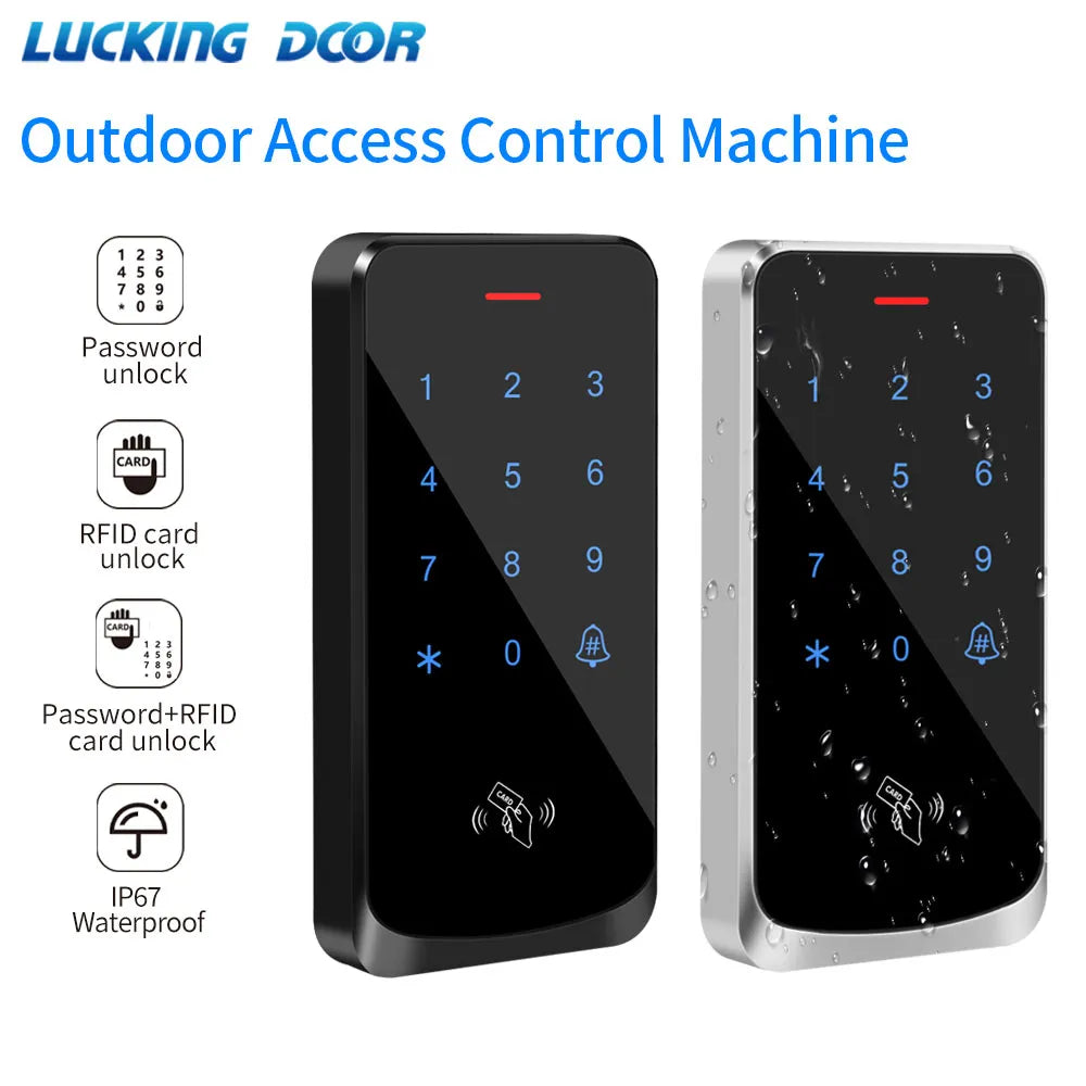 IP68 Waterproof Touch Backlight Access Control Keyboard RFID 125KHz EM Outdoor Access Keypad Door Lock Opener Wiegand Reader