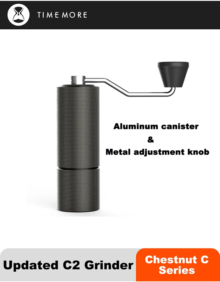 TIMEMORE Chestnut C2 Upgrade Portable Coffee Grinder Hand Manual Grinder Grind Machine Mill With Double Bearing Positioning