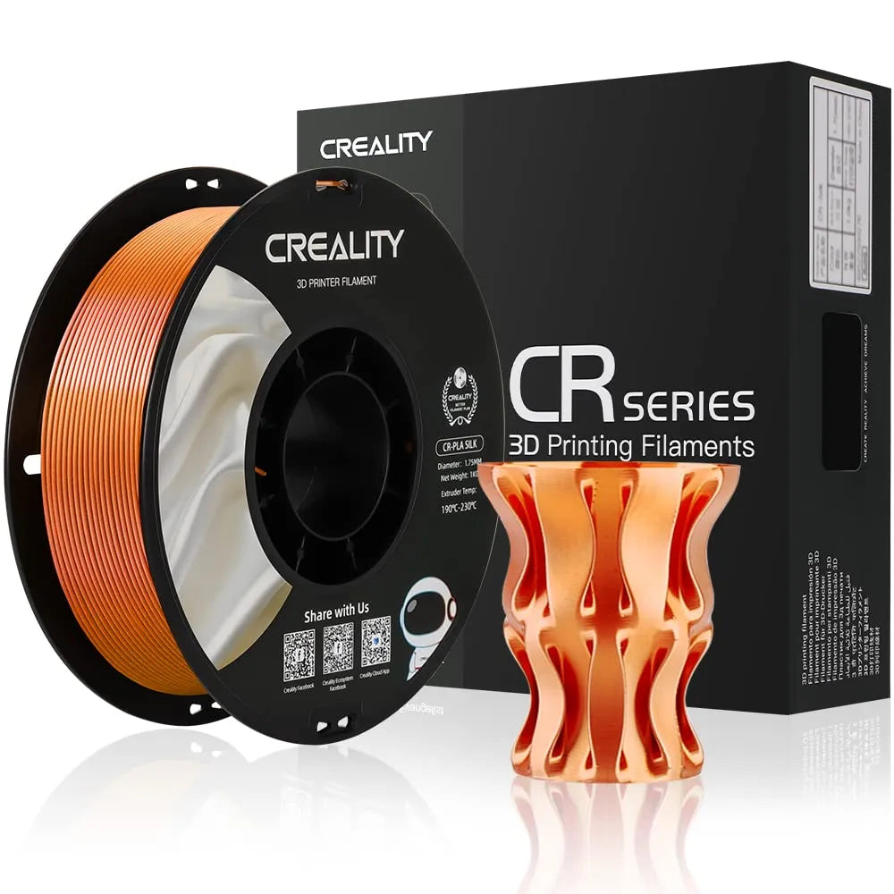 Creality Silk PLA Filament 1.75mm 3D Printer Filament No-Tangling Strong Bonding Overhang Performance for FDM & FFF 3D Printers