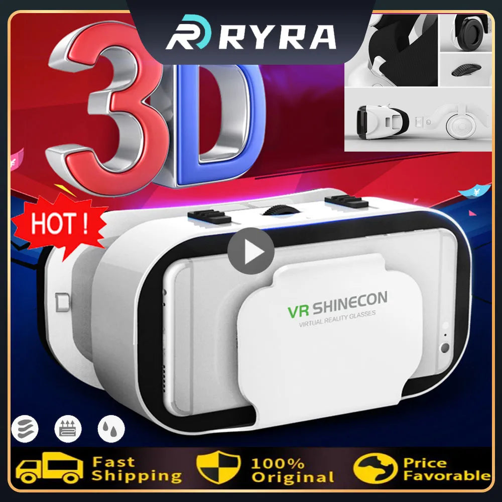 VRG VR G05 Virtual Reality 3D Glasses Box Stereo Helmet Headset With Remote Control For IOS Android VR Glasses Smartphone Viewer