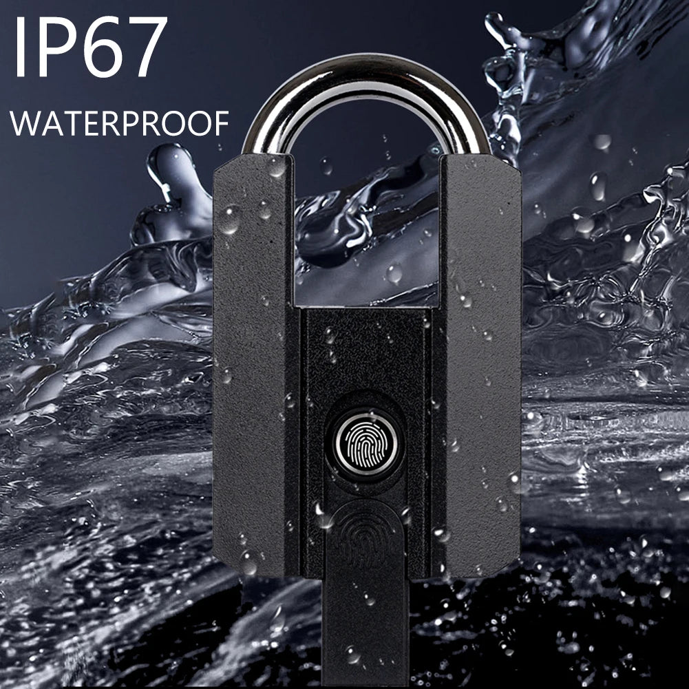 TTLock Bluetooth APP Smart Padlock Fingerprint Lock IP67 Waterproof Type-C Rechargeable APP Remote Unlock Cabinet Door Lock - Image 3