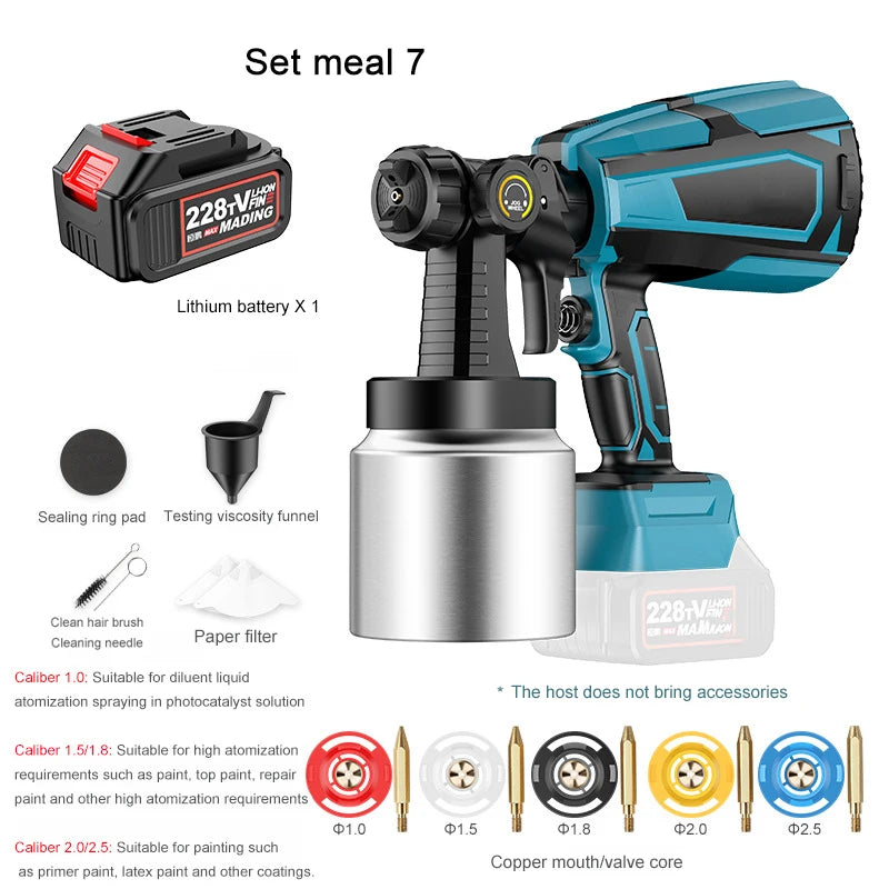 1000ML Electric Mini Spray Gun Lithium Battery Portable Household Latex Paint Painted Sprayer Adjustable Flow Rate Electric Tool - Image 12