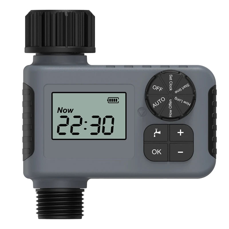 1 PCS Larges Screen Display Smart Water Timer Garden Irrigation Controller Battery Powered Waterproof