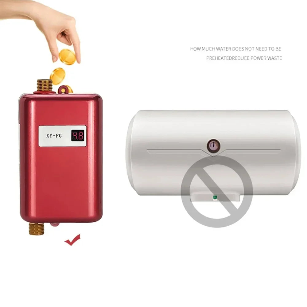 Mini Instant Electric Water Heater, 3000W Tankless Water Heater, Under Sink Basin, Water Heater System for Kitchen Washing - Image 4