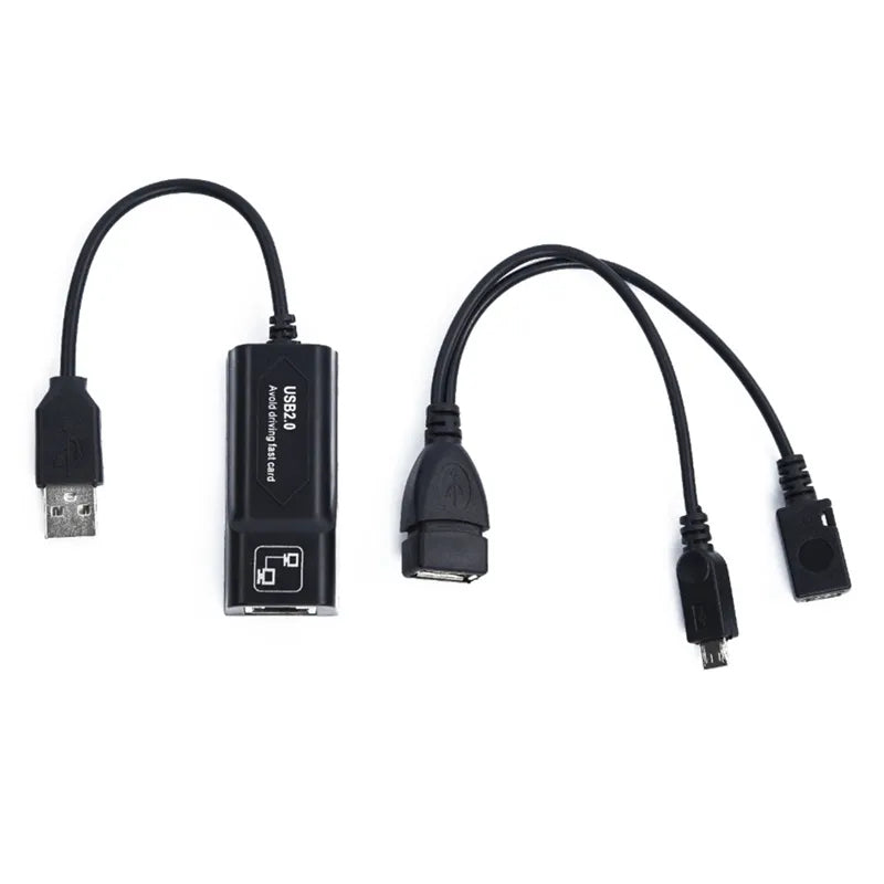 1 Set USB 2.0 To RJ45 Adapter With Mirco OTG For Amazon Fire TV 3 Or Stick GEN 2