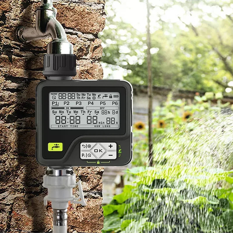 Eshico Garden Tools Irrigation System Adjustable Convenient Install Waterproof Design Large LCD Display Digital Watering Timer - Image 4