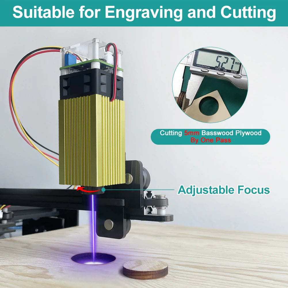 LASER TREE 20W Laser Module 450nm 40W TTL Blue Light Laser Engraver Head for Laser Engraving Cutting Machine Wood Working Tools - Image 6