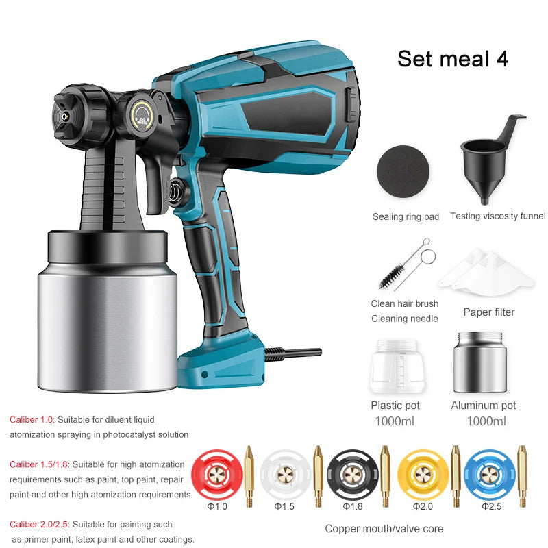 1000ML Electric Mini Spray Gun Lithium Battery Portable Household Latex Paint Painted Sprayer Adjustable Flow Rate Electric Tool - Image 10