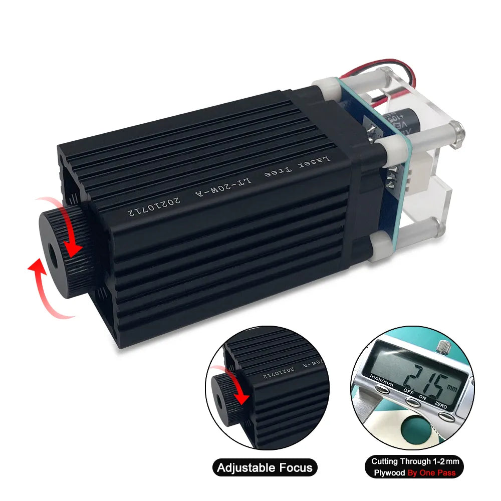 LASER TREE 20W Laser Module 450nm 40W TTL Blue Light Laser Engraver Head for Laser Engraving Cutting Machine Wood Working Tools - Image 5