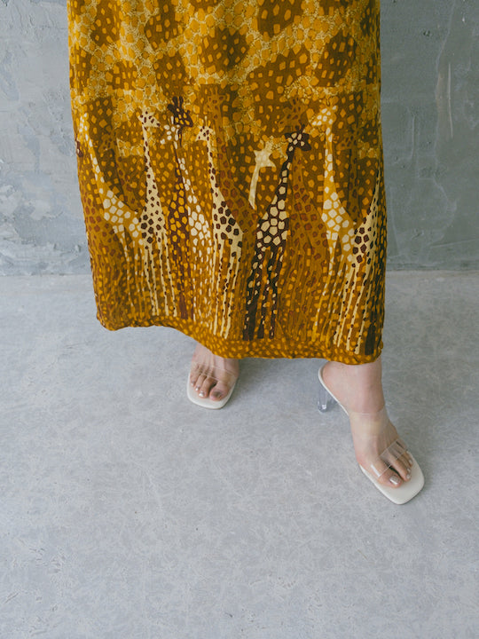 Giraffe Print Rayon Dress