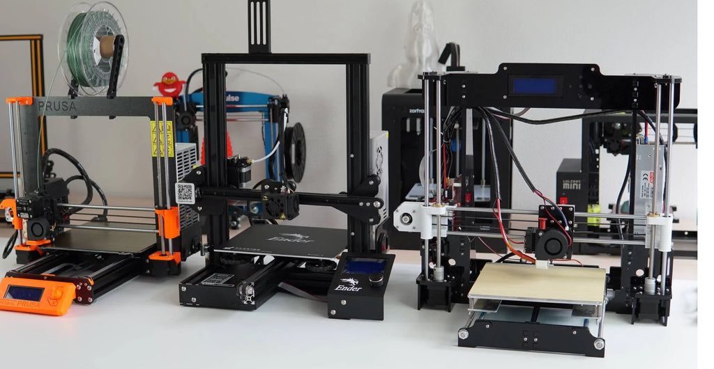 A range of 3D printers.