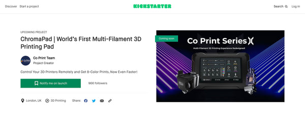 ChromaPad | World’s First Multi-Filament 3D Printing Pad