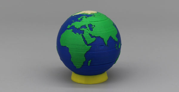 3D printed multi color for geography