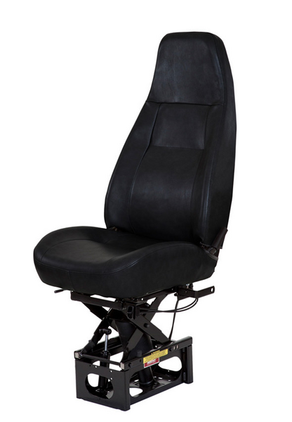 Bostrom Pro Ride Truck Seat in Gray Ultra-leather with Dual Arms