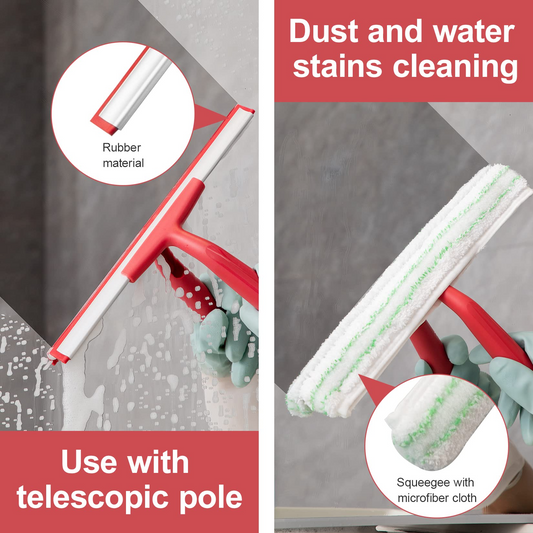 CLEANHOME Tile Tub Scrubber Brush with 3 Different Function Cleaning Heads  and 56 Extendable Long Handle-No Scratch Shower Scrubber for Cleaning