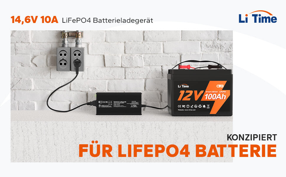 LiTime 14.6V 10A Lithium Batterieladegerät für 12V LiFePO4 Lithium Bat –  LiTime-DE