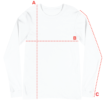 Size Chart - Long Sleeve T-Shirt