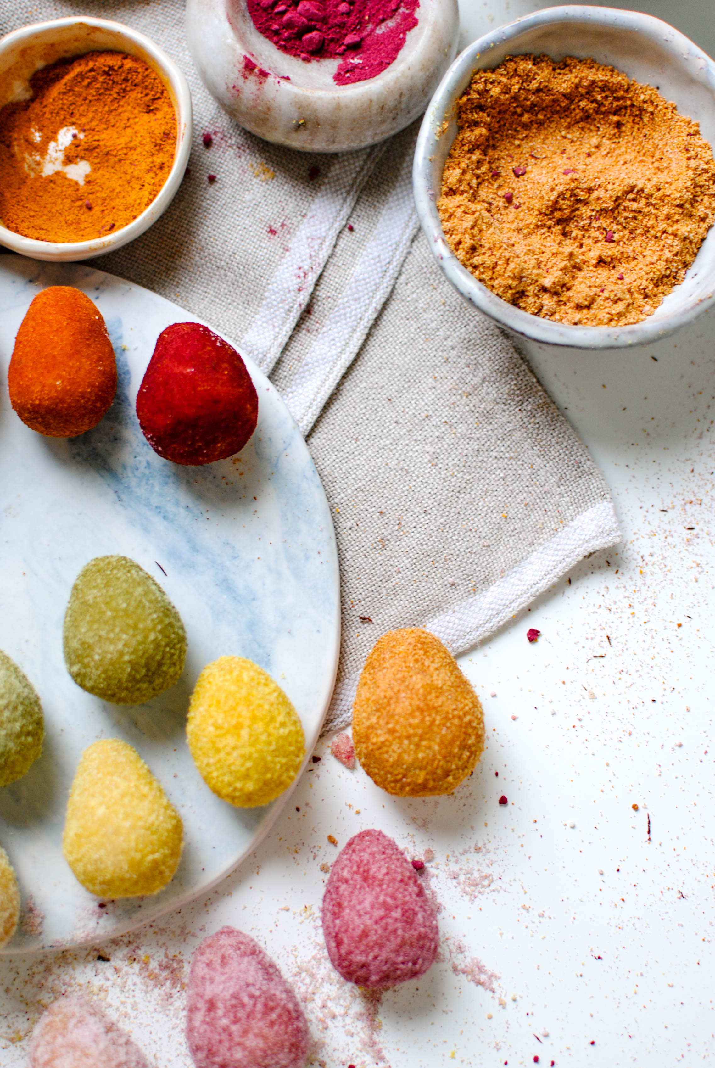 Ingredients for Coconut and Lemon Easter Eggs