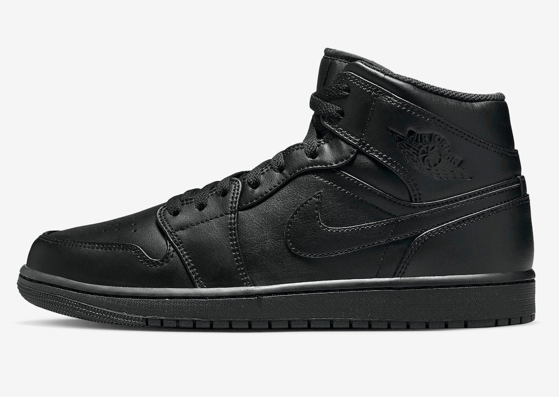 Air Jordan 1 Mid Triple Black – Redberry