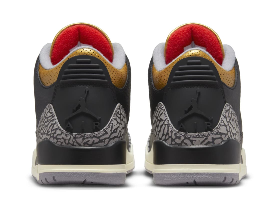 jordan 3 black cement gold