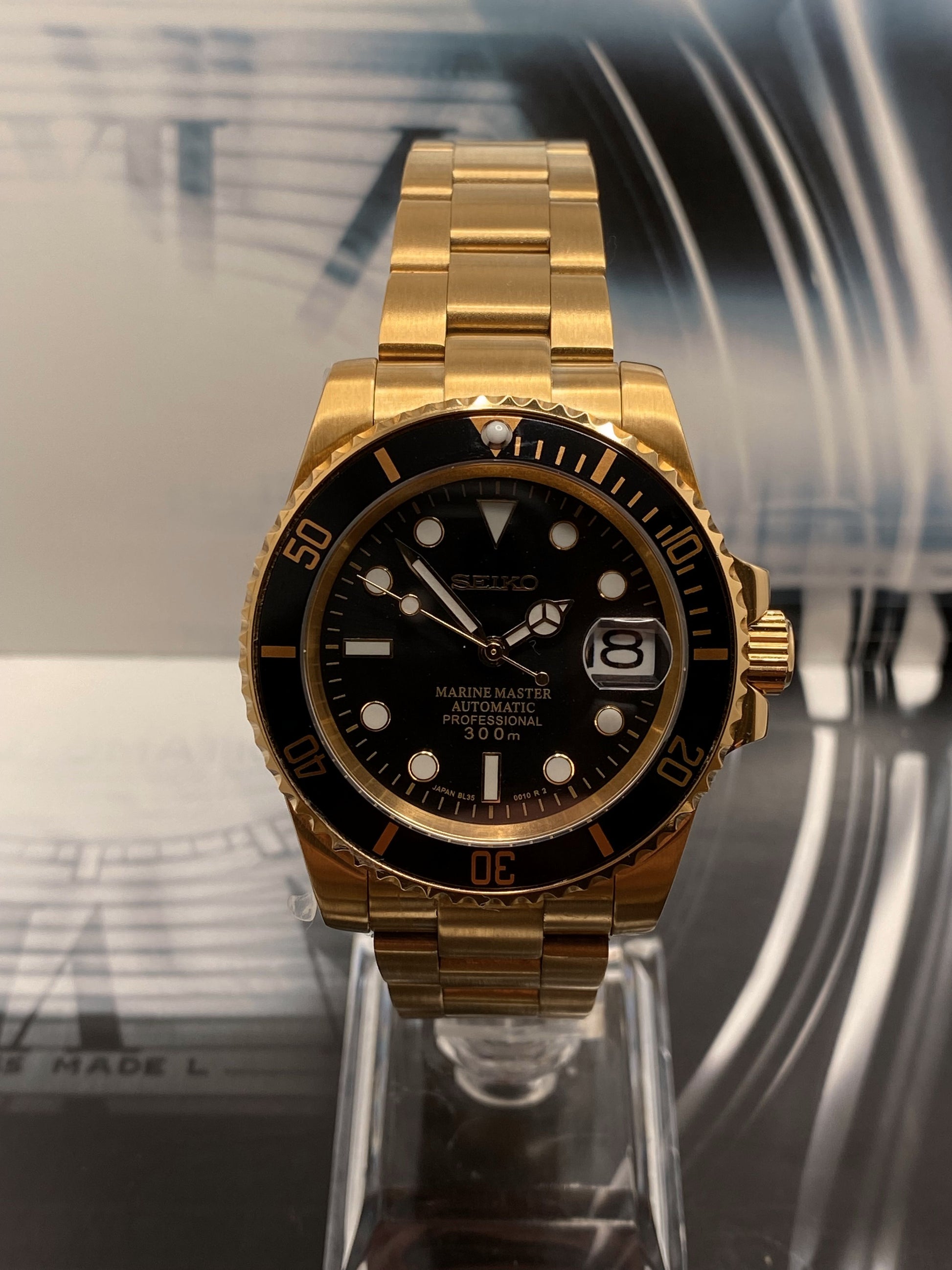 Seiko Mod Gold Submariner Custom Build – Watchmodders