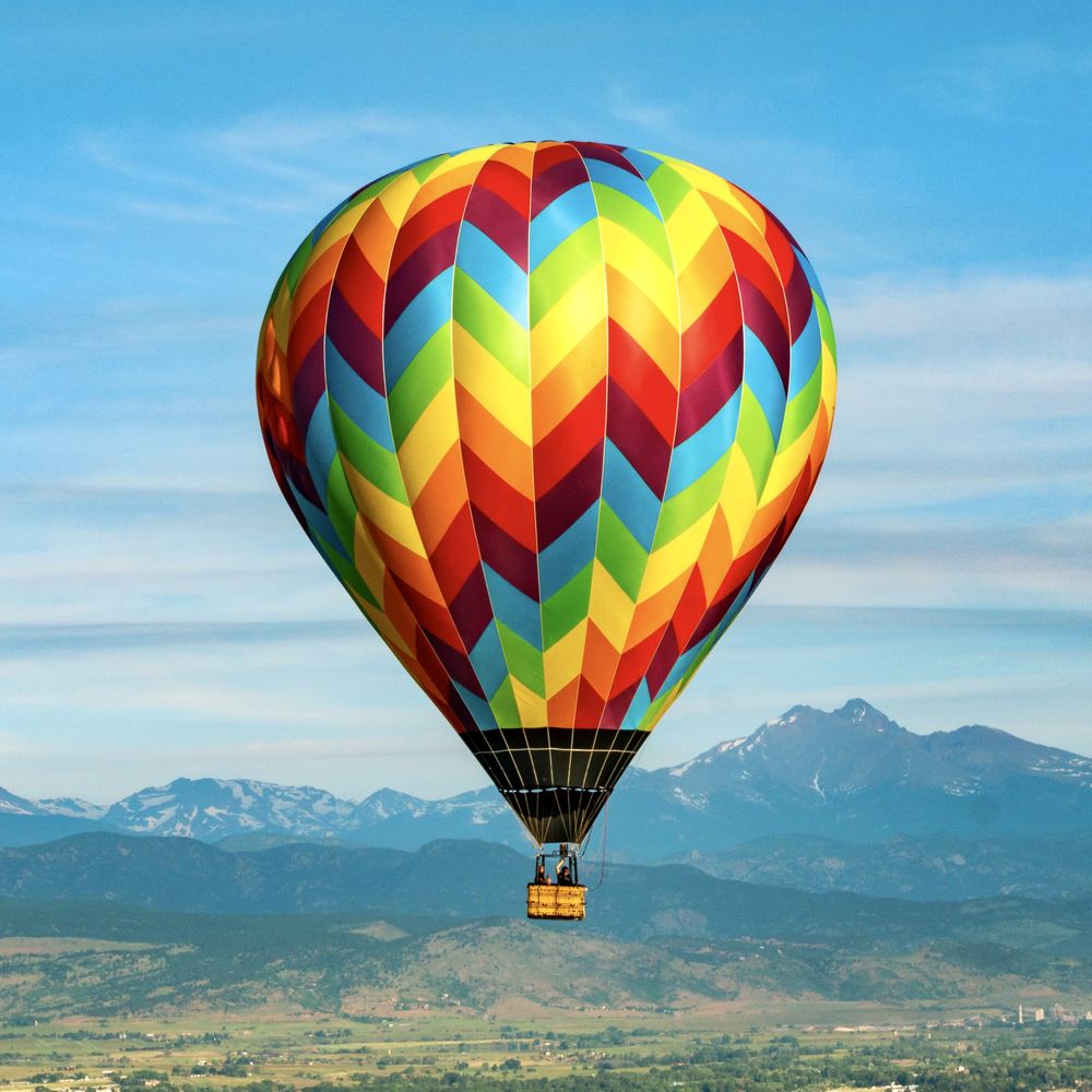 Hot Air Balloon Ride Over the Rockies