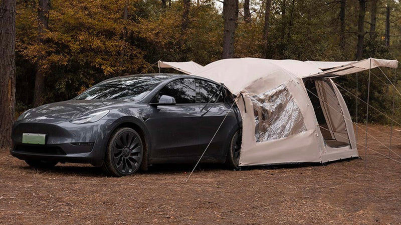 Camping with Tesla Model Y
