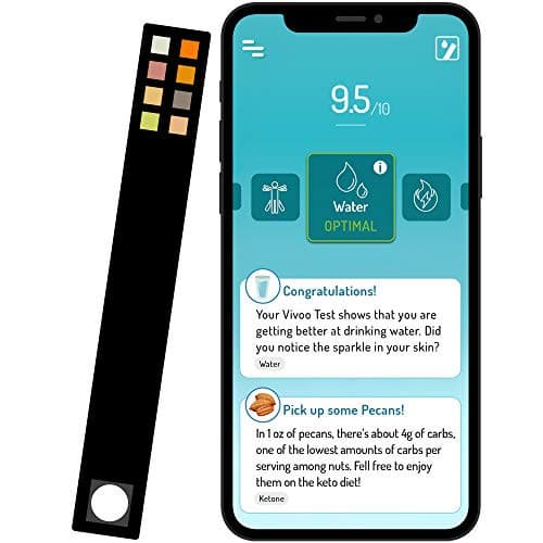 Vivoo 2.0, Advanced Urine Test Strips with App, at Home Urine Test Strips  for Keto Test, Calcium, Vitamin C, Proteins, Salinity, Hydration, and More