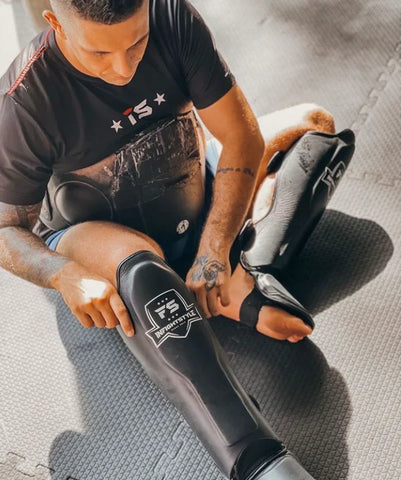 Infightstyle leather shinguards leo phuket fight club