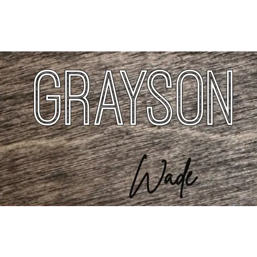 3D Double Wood Name Sign - Personalized