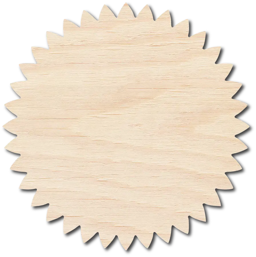 Custom Wooden Sun Shape for Crafts and Door Hangers - Laser Cut– Unfinished Wood Round Cutout for DIY Projects