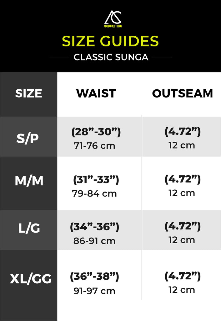 Size Chart - Classic – Abreu Clothing