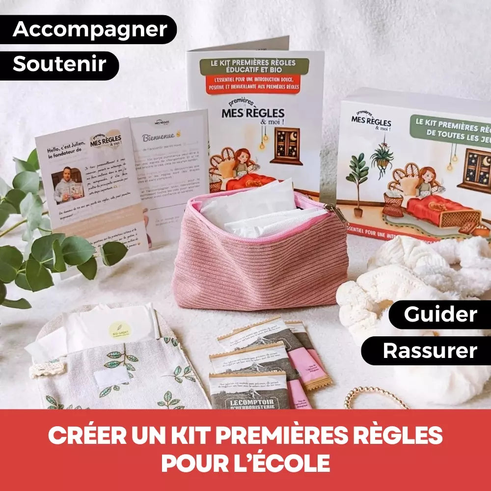 kit premières règles mes regles et moi pour l'école