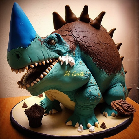 Creative Customised Dinosaur themed cake