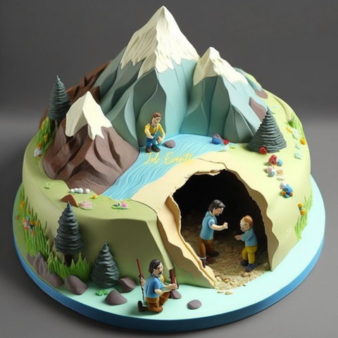 Creative Customised  Mountain Theme cake 