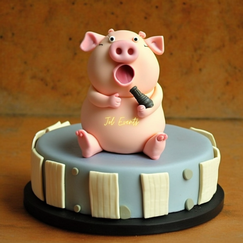 Creative Customised Peppa pig theme cake