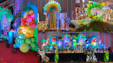 Jungle theme decoration for kids birthday party pune