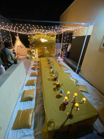 rooftop dinner party decoration