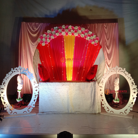 Ganpati decoration setup 