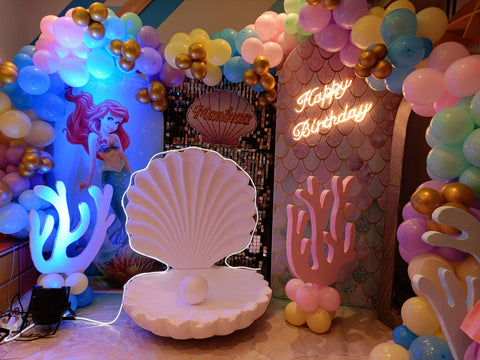 Mermaid theme birthday party decoration pune 