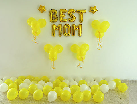 balloon decoration on wall for mothers day