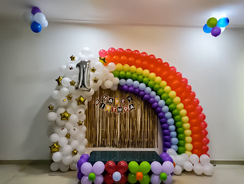 Rainbow Theme Decoration for Summer Birthday Party Pune