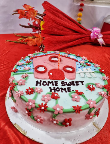 house warming sweet home cake