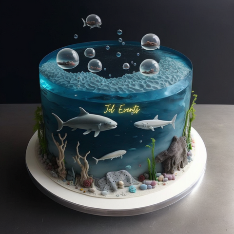 Creative Customised Underwater theme cake