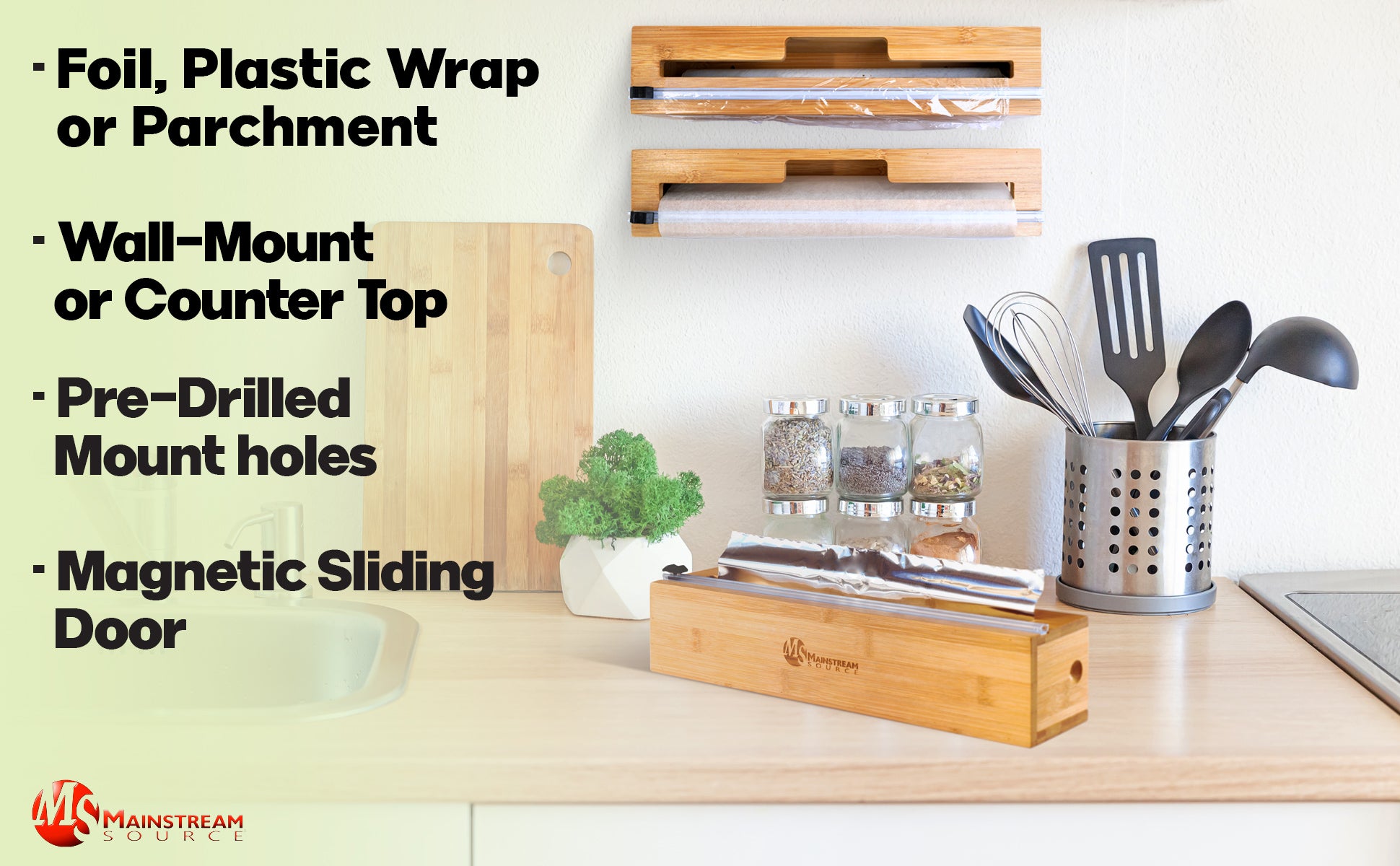 countertop wrap and utensil organizers