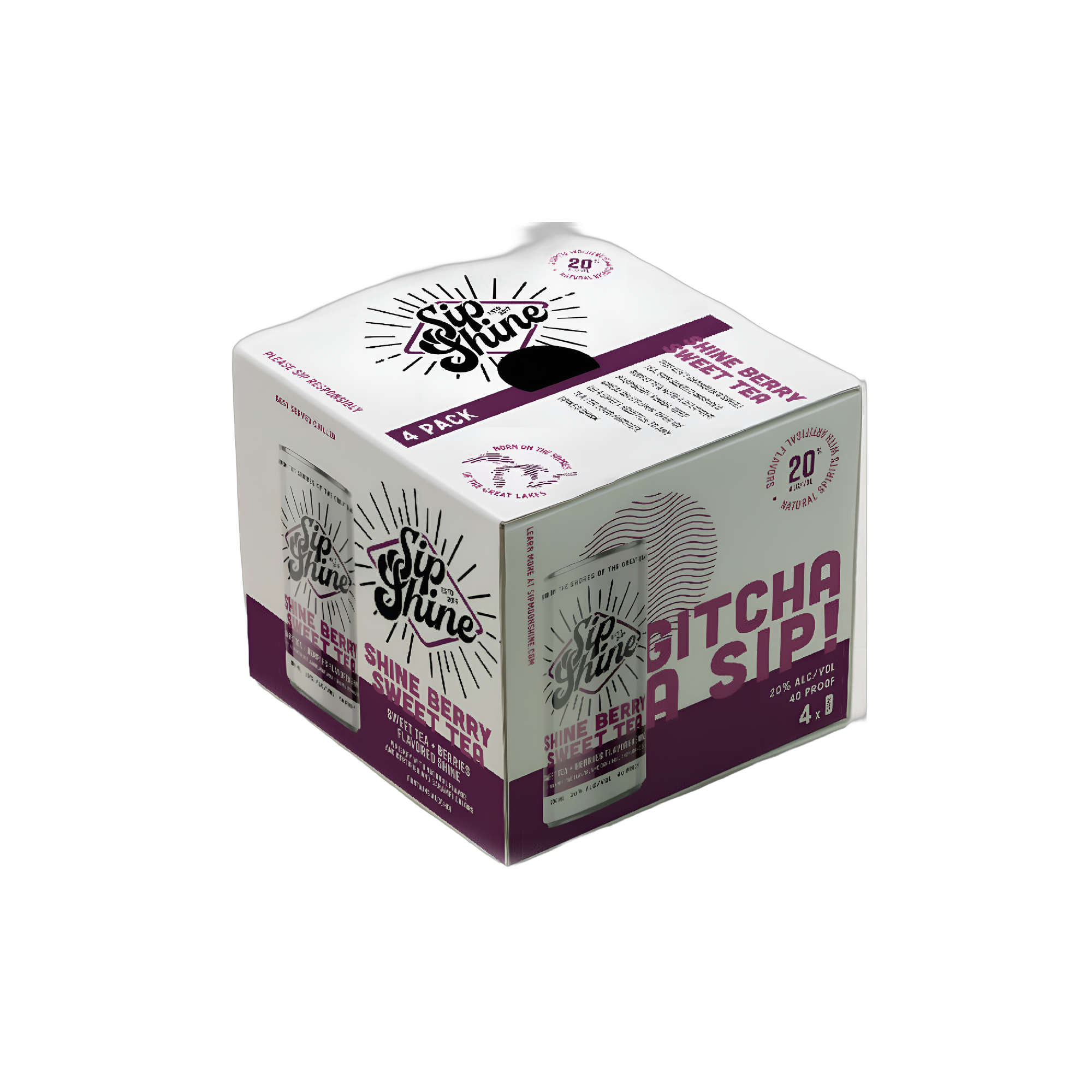 Sip Shine Berry Sweet Tea 4Pk - 1