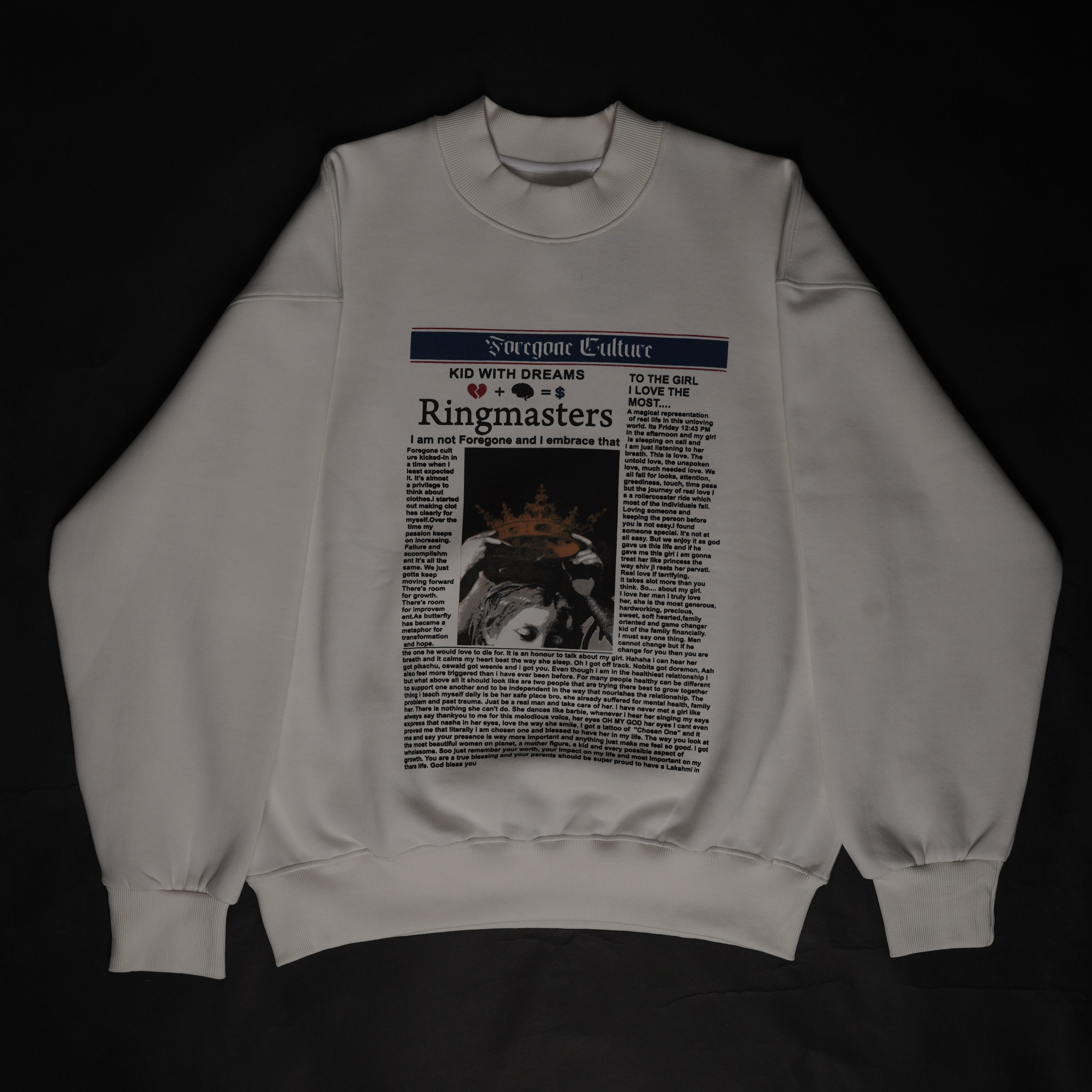 ボトムを作り続け40年 【XL】GOD BLESS YOU CREWNECK ブラック