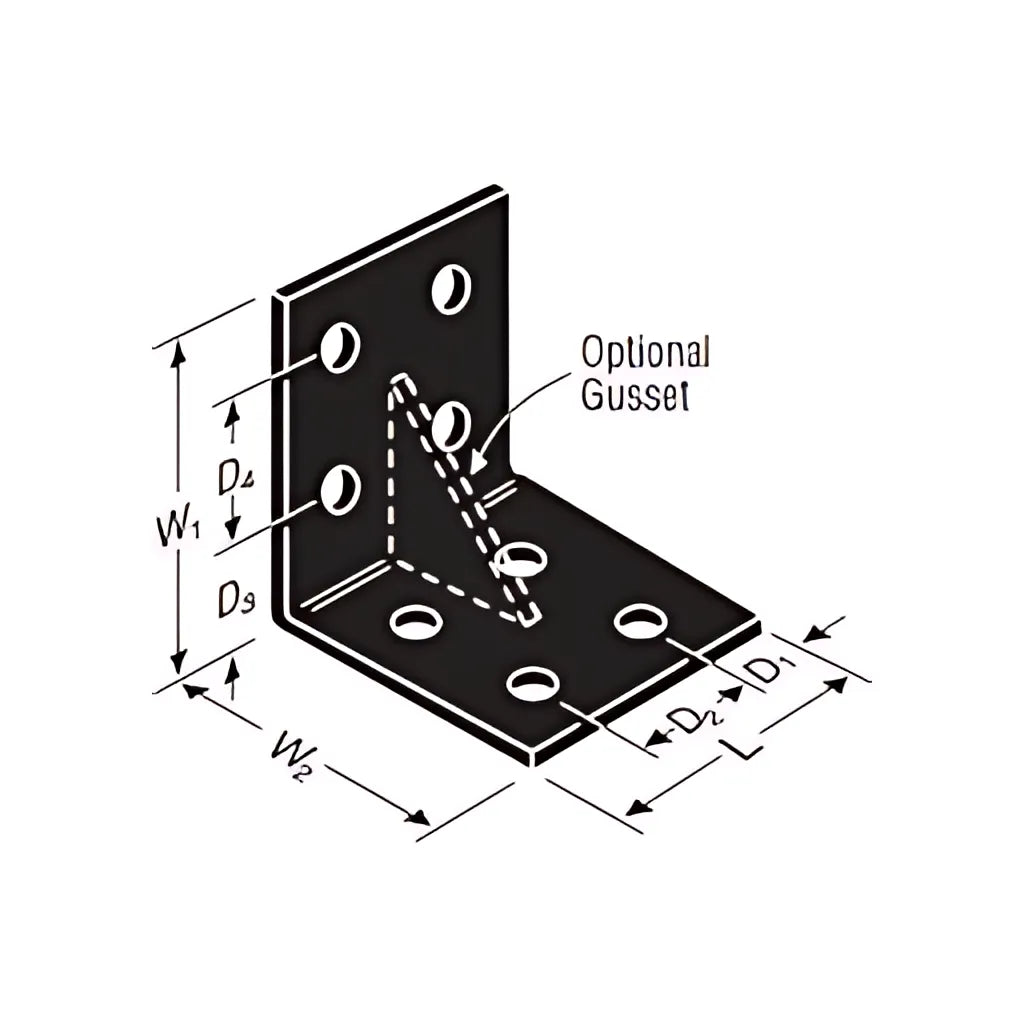 HLPC 4-1/4 in. x 9 in. Black Powder-Coated Ornamental Heavy Angle